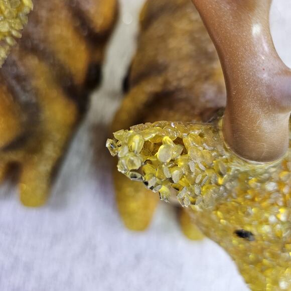 VTG 60s Melted Popcorn Plastic Holiday Buck Deer Set of 2 Christmas NO BULB/CORD - Picture 14 of 16